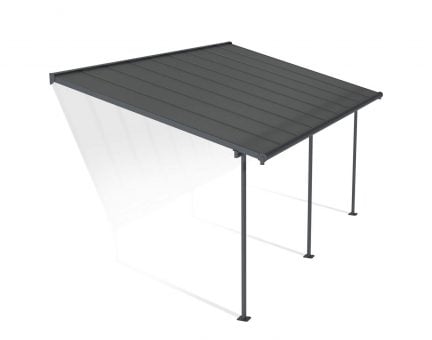Palram Canopia Feria 10 x 10 Ft Aluminum Patio Cover with Adjustable Roof Panels