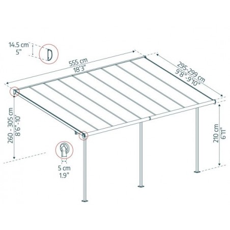 Palram Canopia Feria 10x18 Patio Cover