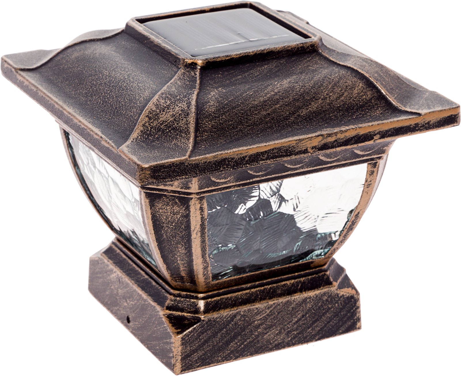 Paradise GL33652 Solar-Powered LED Post Cap, Antique Bronze, 4x4