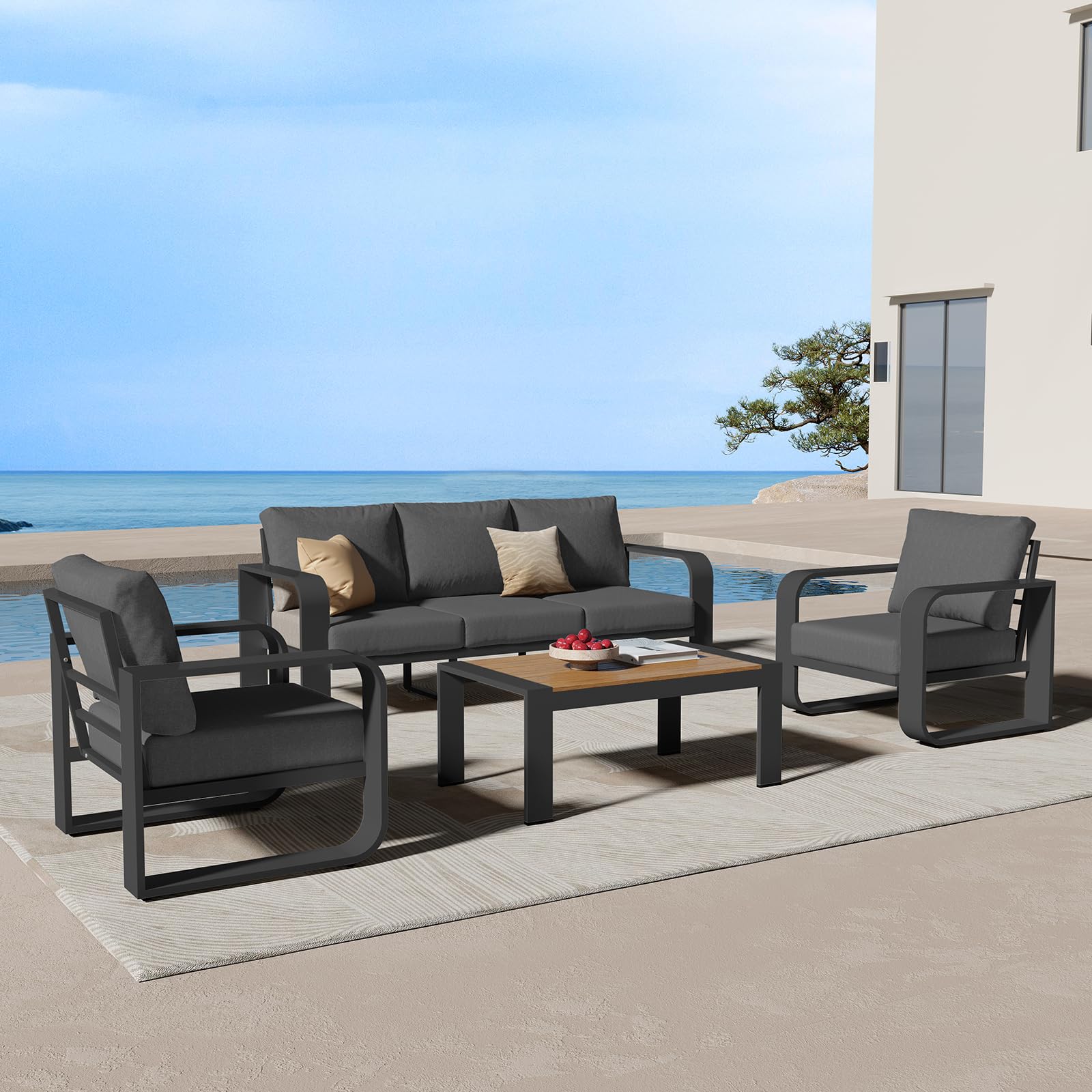 Patio Festival 6-Piece Aluminum Patio Furniture Set