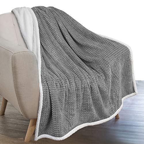 PAVILIA Sherpa Fleece Throw Blankets Set of 4