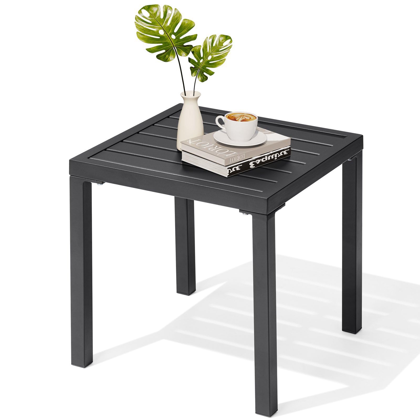 PHI VILLA C Shaped Side Table Outdoor Patio Steel