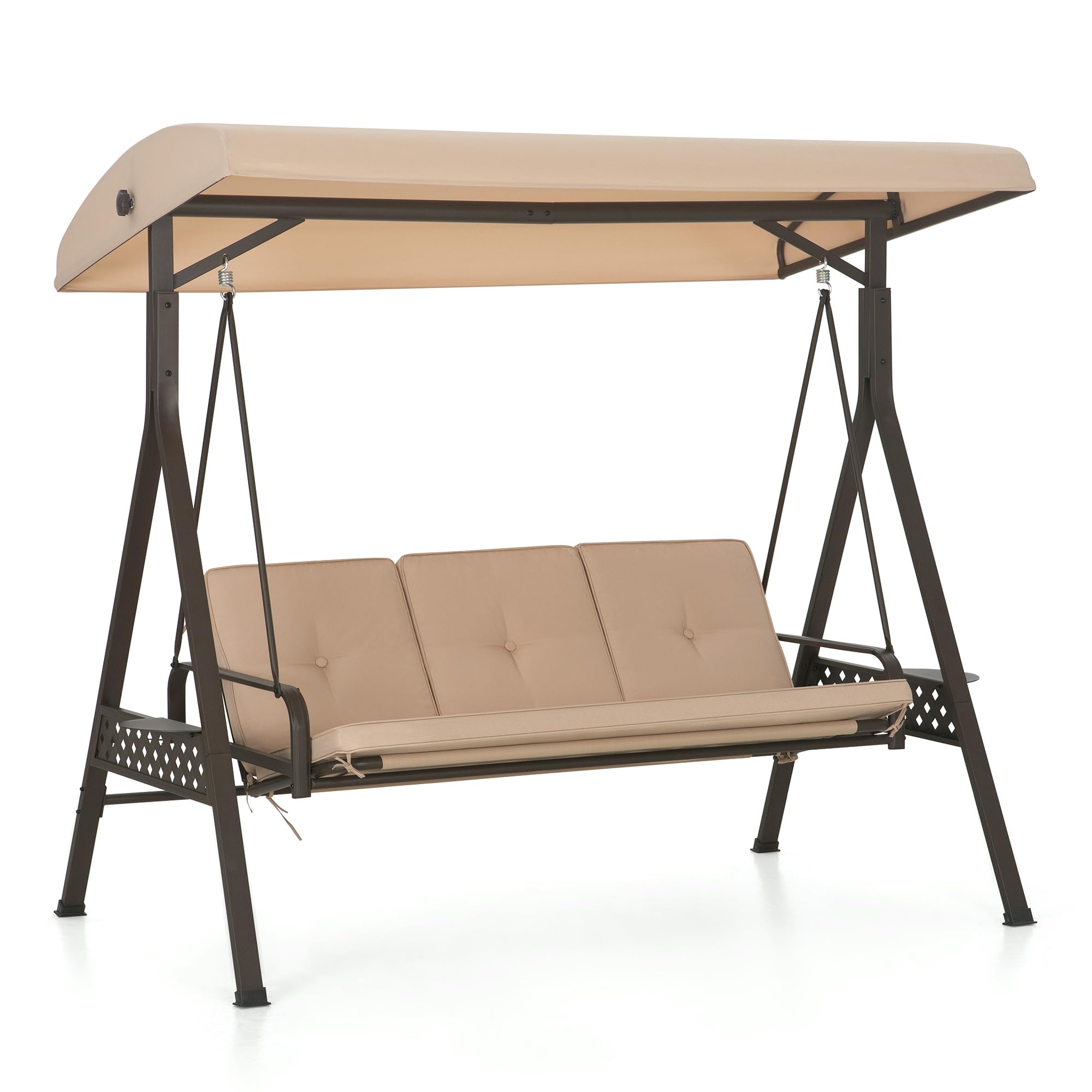 PHI VILLA Outdoor Daybed with Adjustable Retractable Canopy
