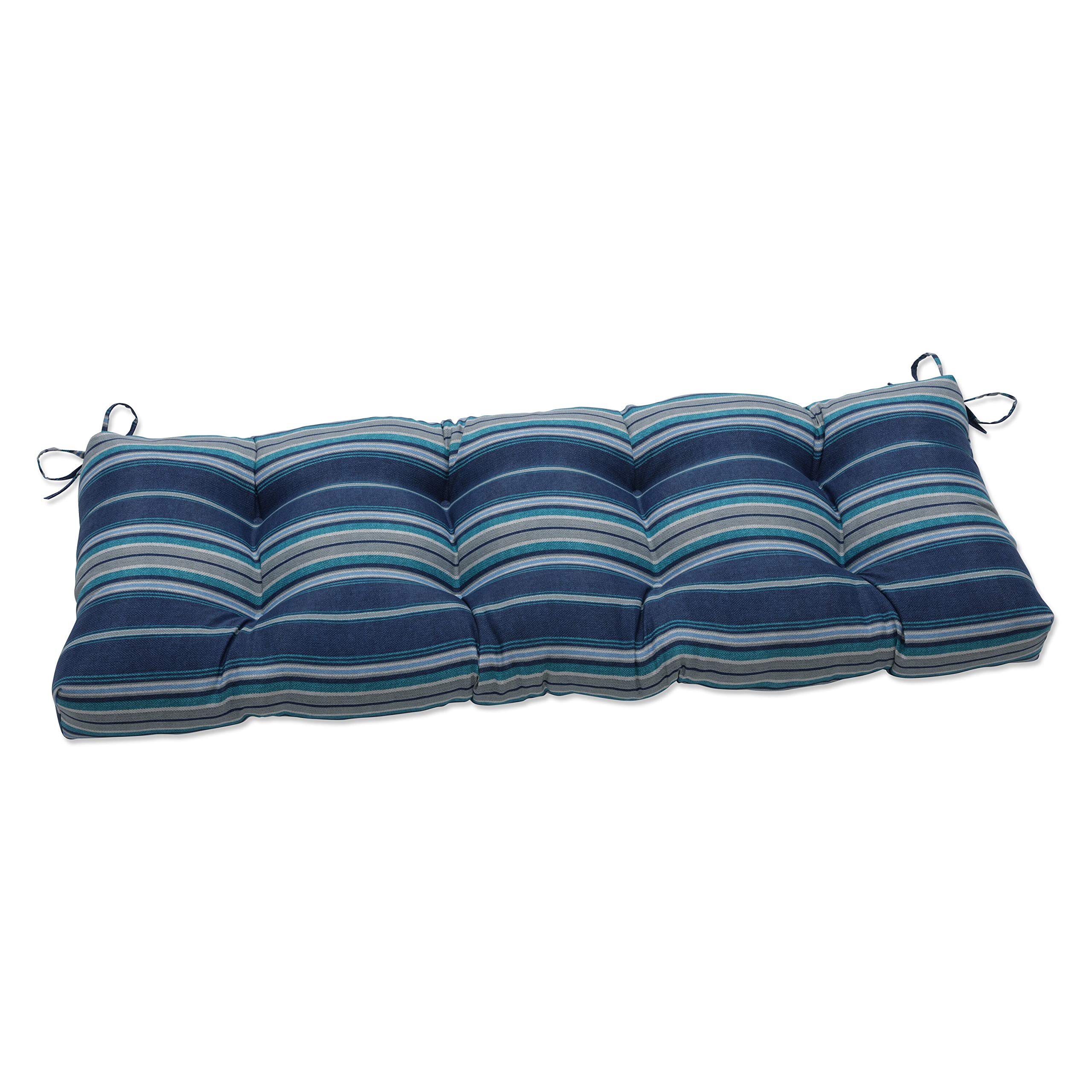 Pillow Perfect Outdoor Forsyth Stripe Tufted Bench Cushion