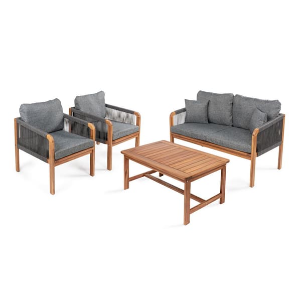 POLYWOOD Emerson 4-Piece Outdoor Conversation Set