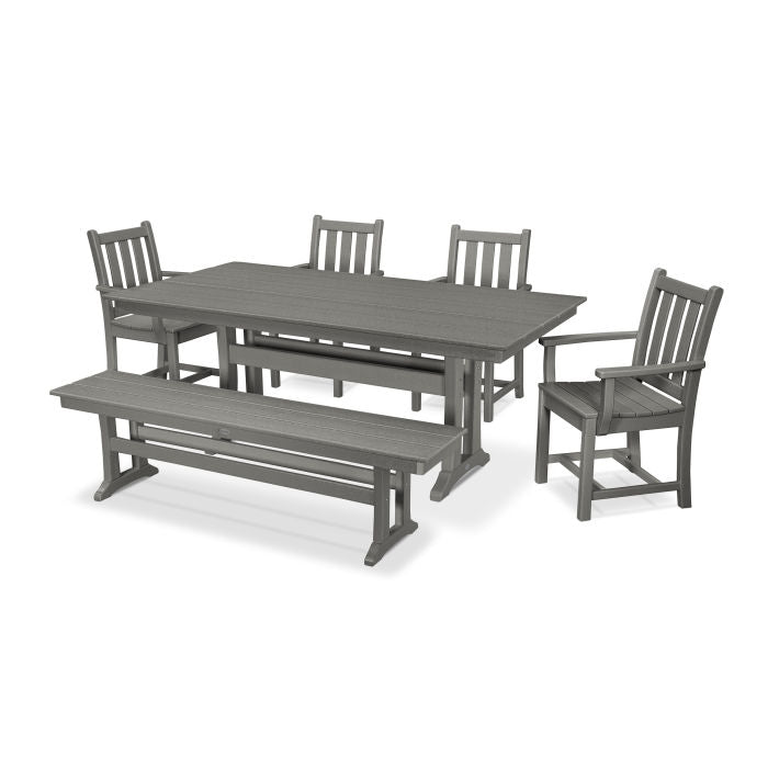 POLYWOOD Farmhouse Trestle 6-Piece Dining Set