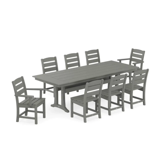 POLYWOOD Farmhouse Trestle 7-Piece Dining Set