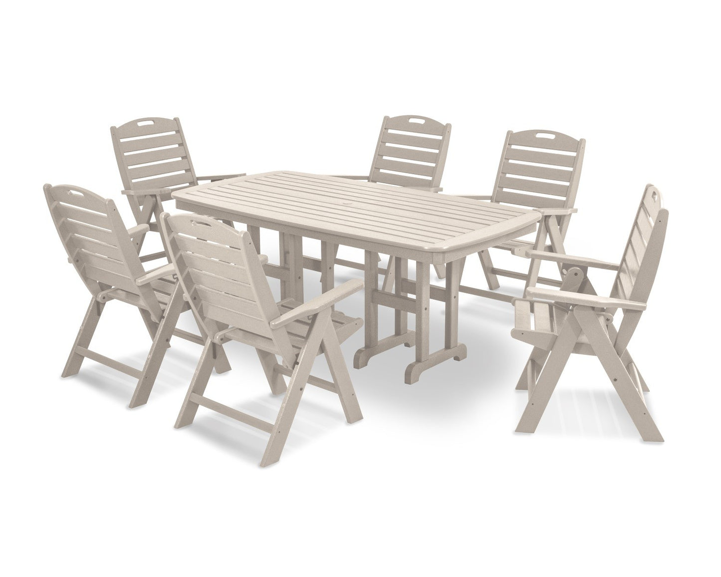 POLYWOOD Nautical 6-Piece Outdoor Dining Set