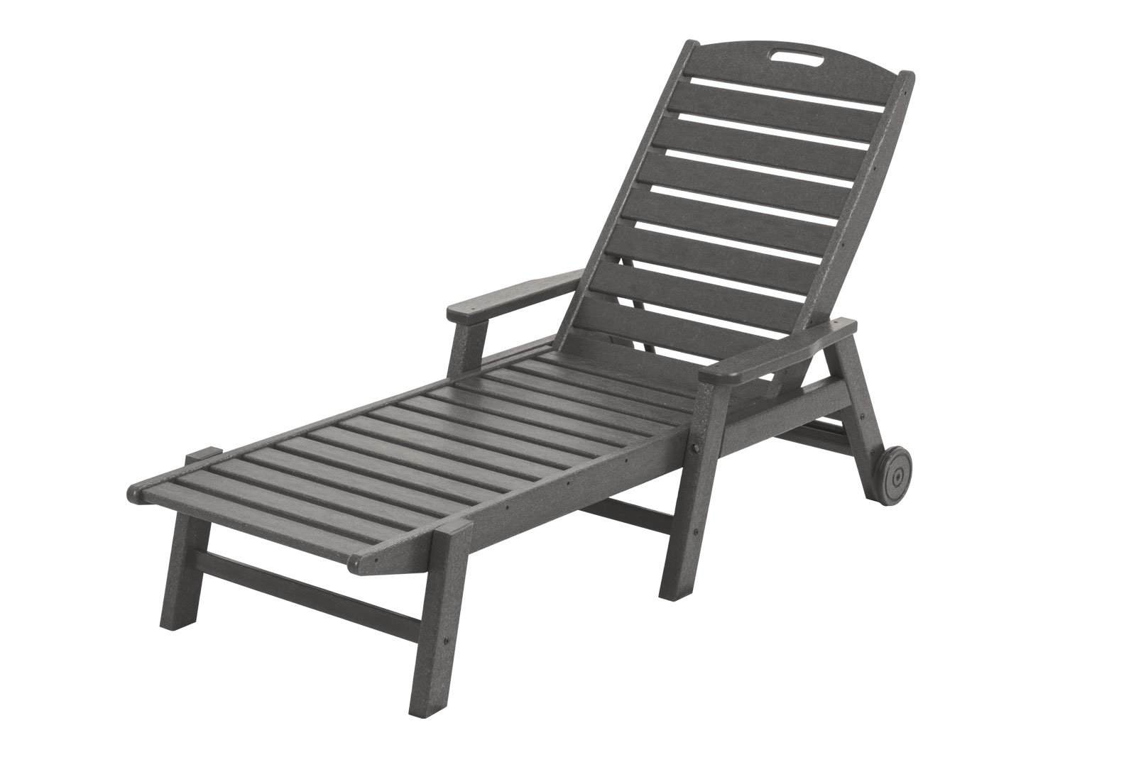 POLYWOOD Nautical Chaise Lounge with Nautical Side Table