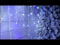 Prextex 480 LED White Icicle Christmas Lights White Wire