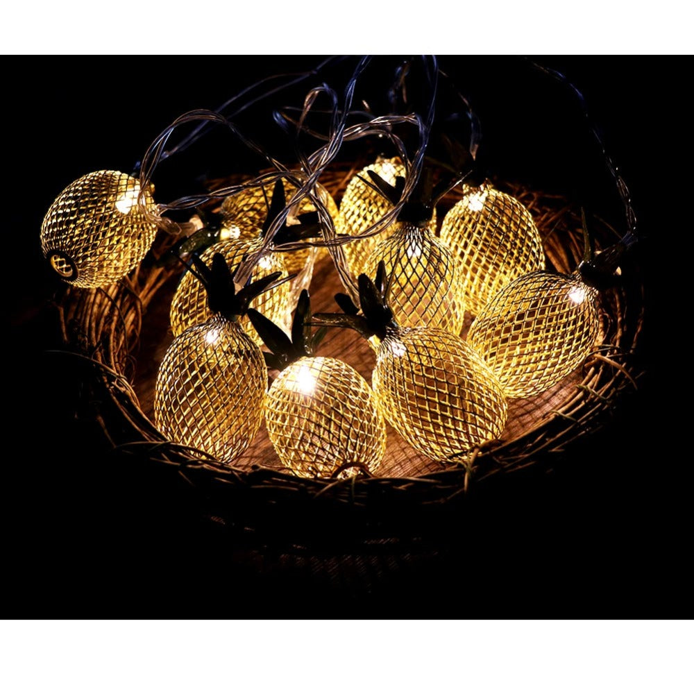 PREXTEX 66-Foot LED Pineapple Party String Lights with 50 Pineapple Bulbs