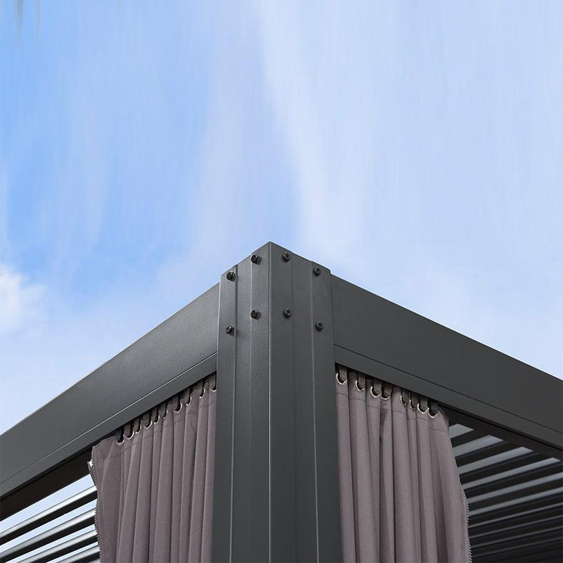 PURPLE LEAF 10x13 ft Outdoor Pergola with Adjustable Louvered Roof