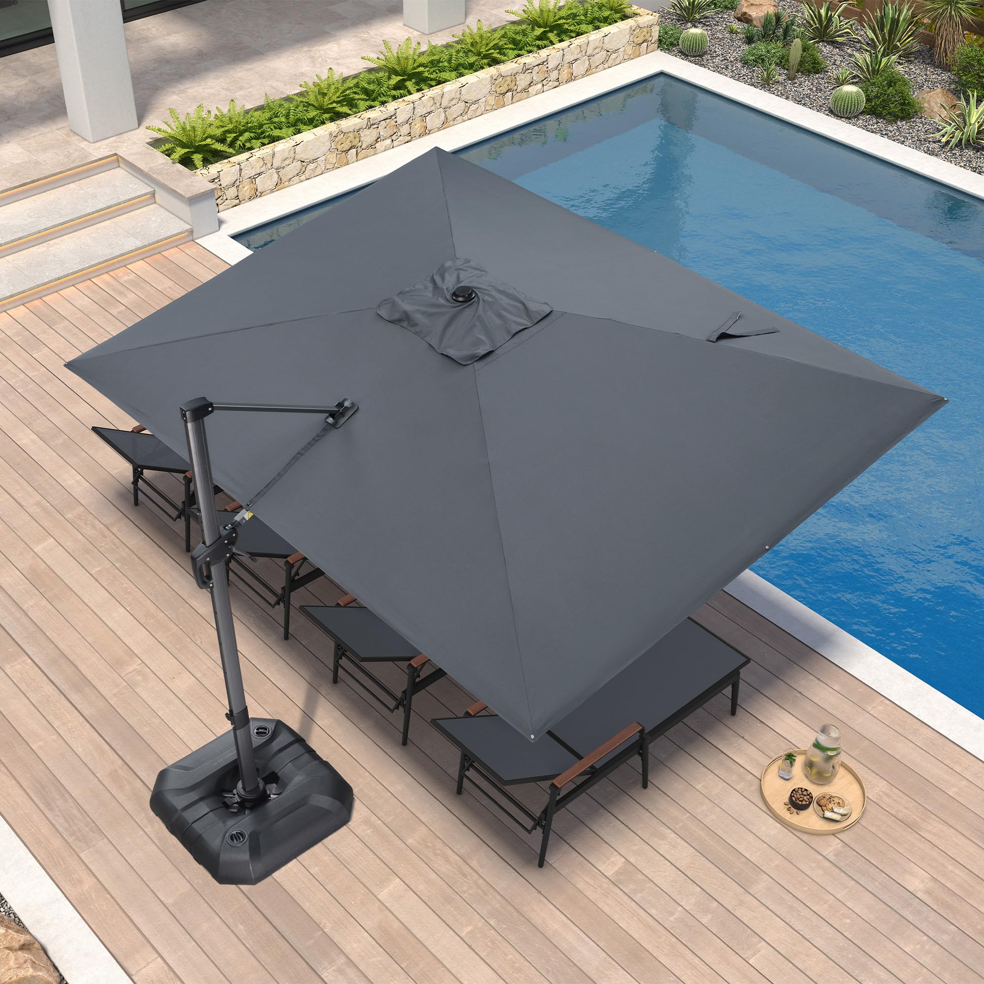 PURPLE LEAF 20' x 13' Rectangle Outdoor Sun Shade Sail