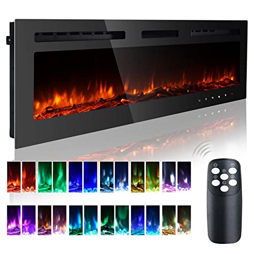 R.W. FLAME 50-inch Wall Mounted Electric Fireplace