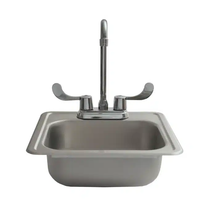 RCS Stainless ROTKSP Outdoor Kitchen Sink and Faucet Package