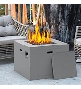 Real Flame Caden 45-Inch Square Propane Fire Pit Table