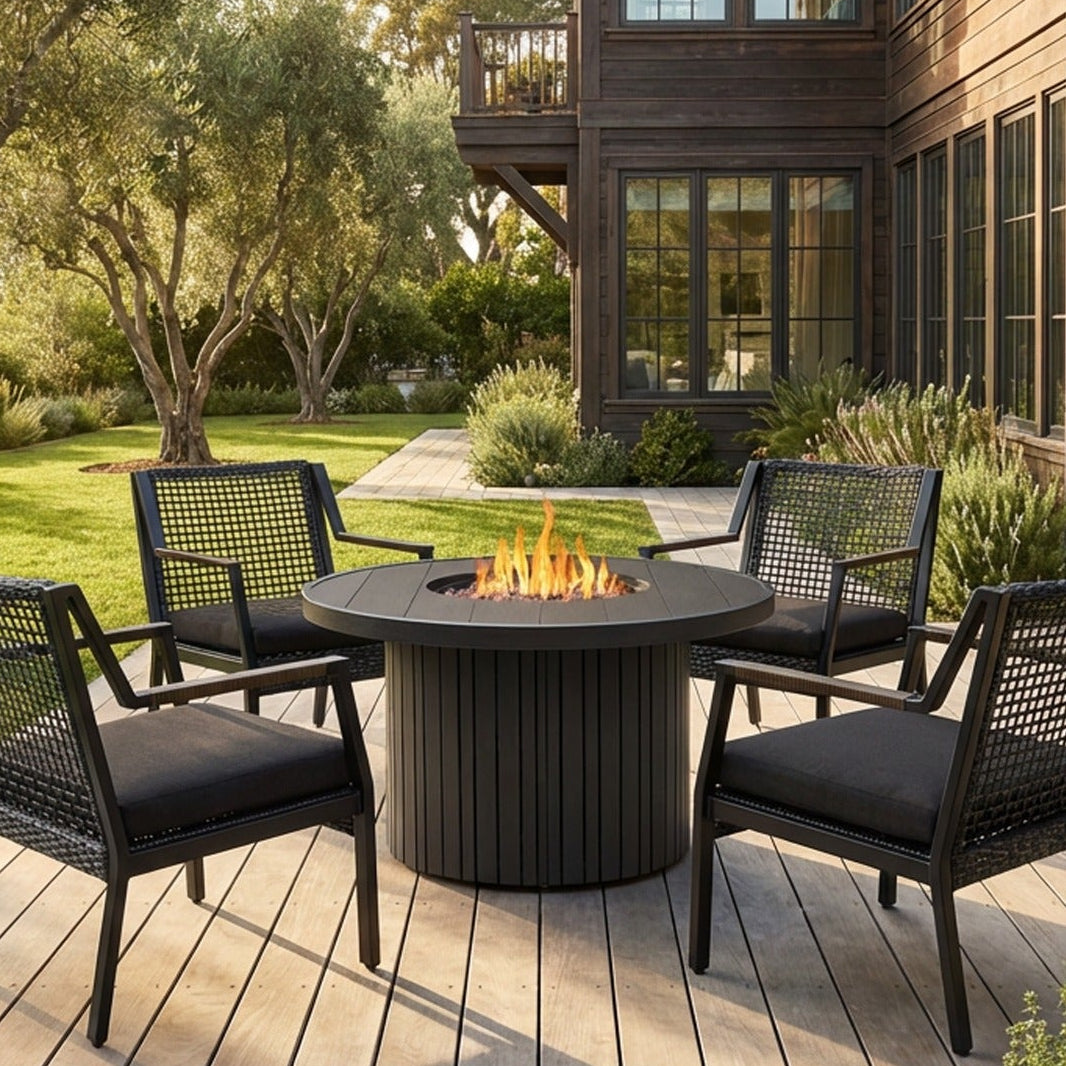 Real Flame Caspian Electric Outdoor Fire Bowl Table
