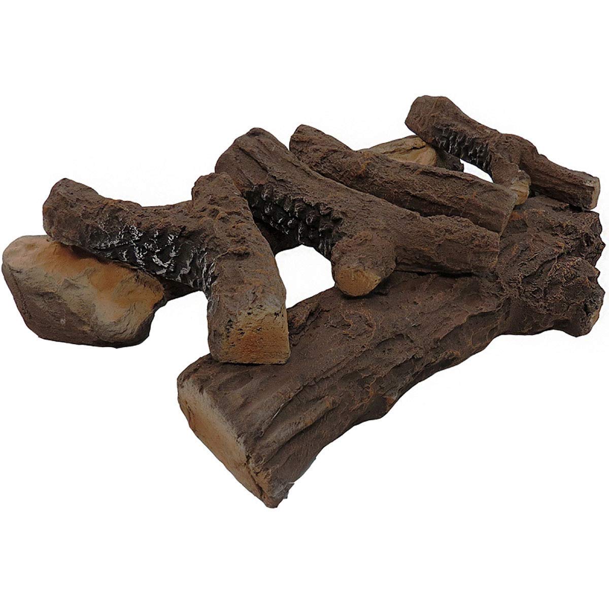 Regal Flame Ceramic Fiber Gas Log Set for Fire Pit and Fireplace
