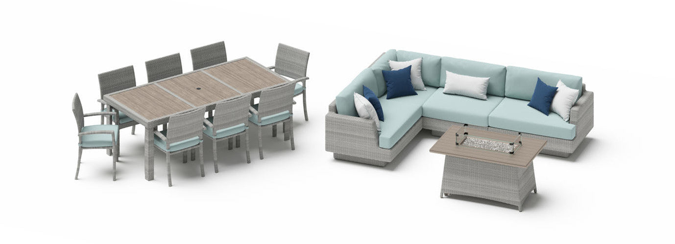 RST Brands Portofino Comfort 5-Piece Sectional Set with Sunbrella Cushions