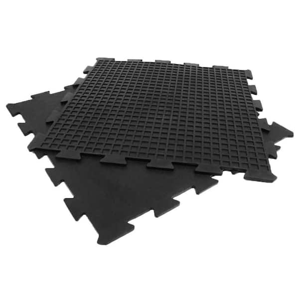 Rubber-Cal Armor-Flex Interlocking Outdoor Rubber Floor Tiles 12 in. x 12 in.