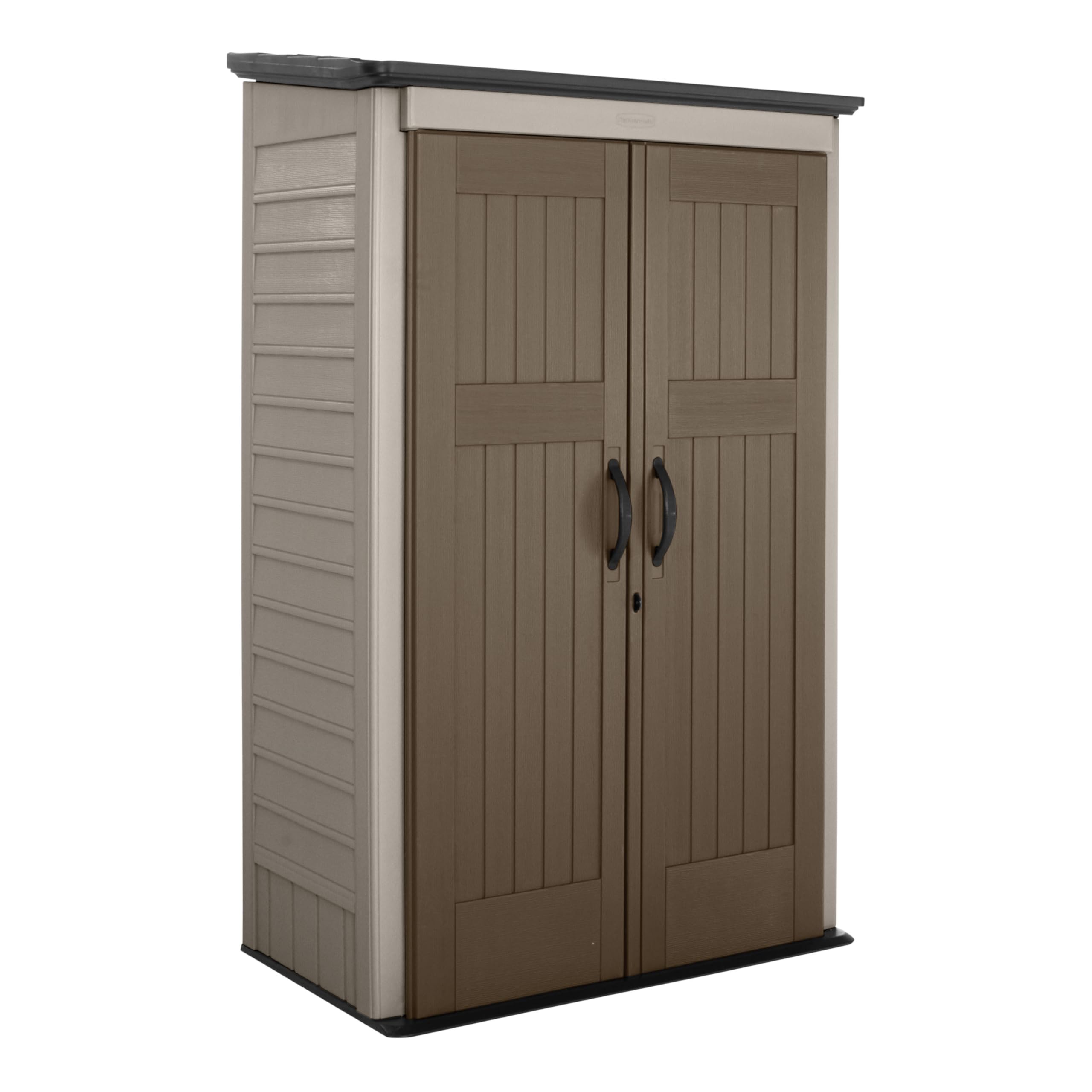 Rubbermaid Large Vertical Resin Weather Resistant Outdoor Storage Shed