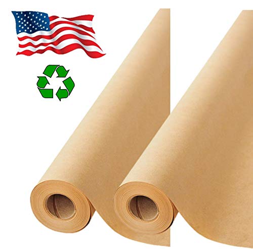 RUSPEPA Brown Kraft Paper Roll 17.75 Inch x 30 Feet