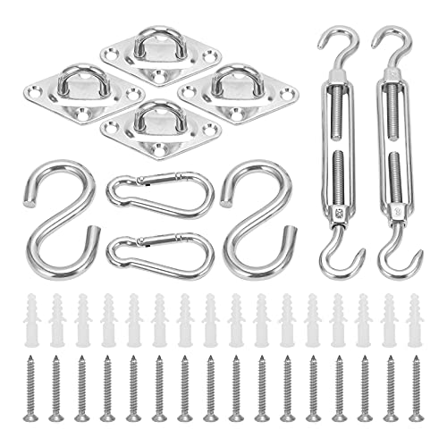 Rustark 37Pcs Stainless Steel Shade Sail Hardware Kit