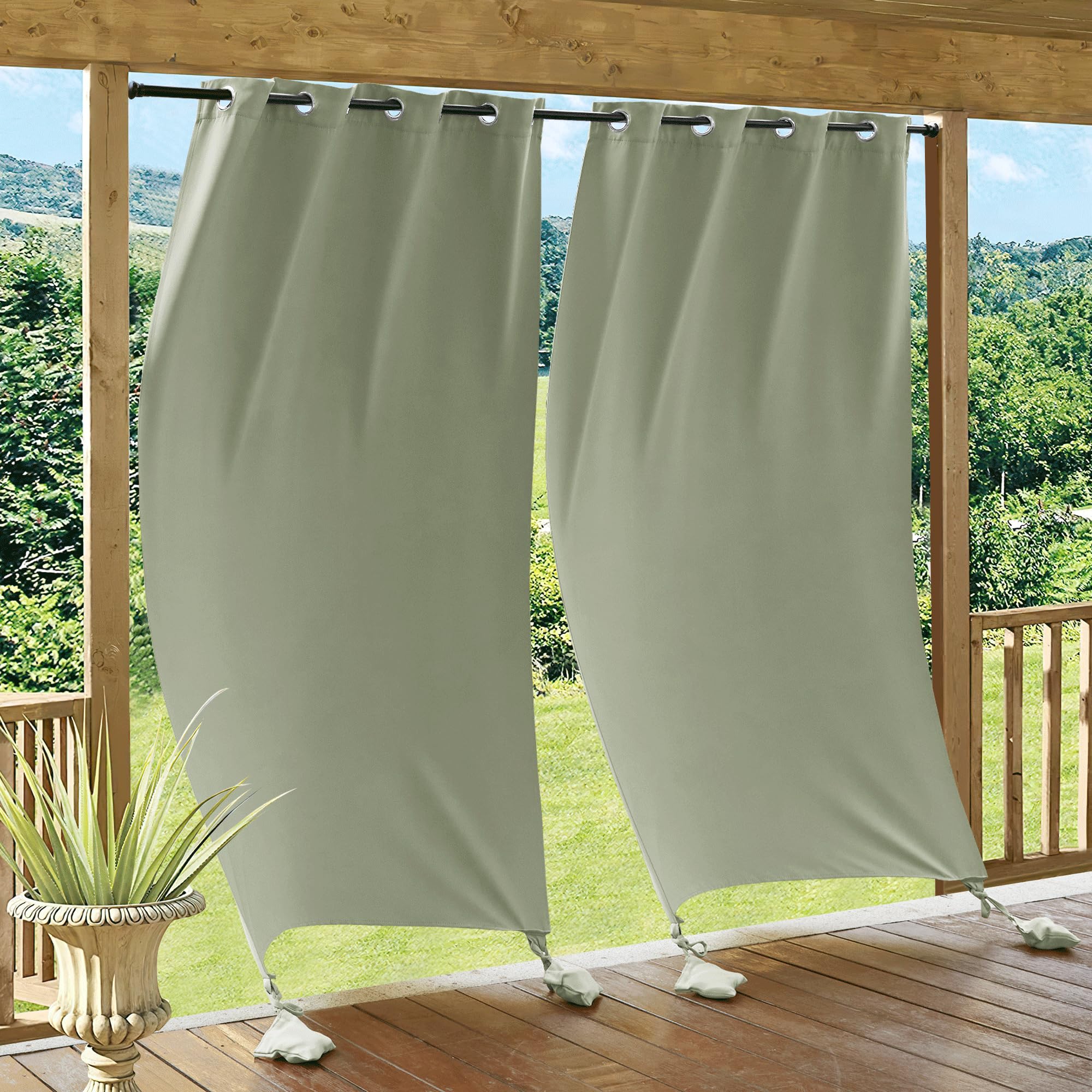RYB HOME Outdoor Waterproof Curtains