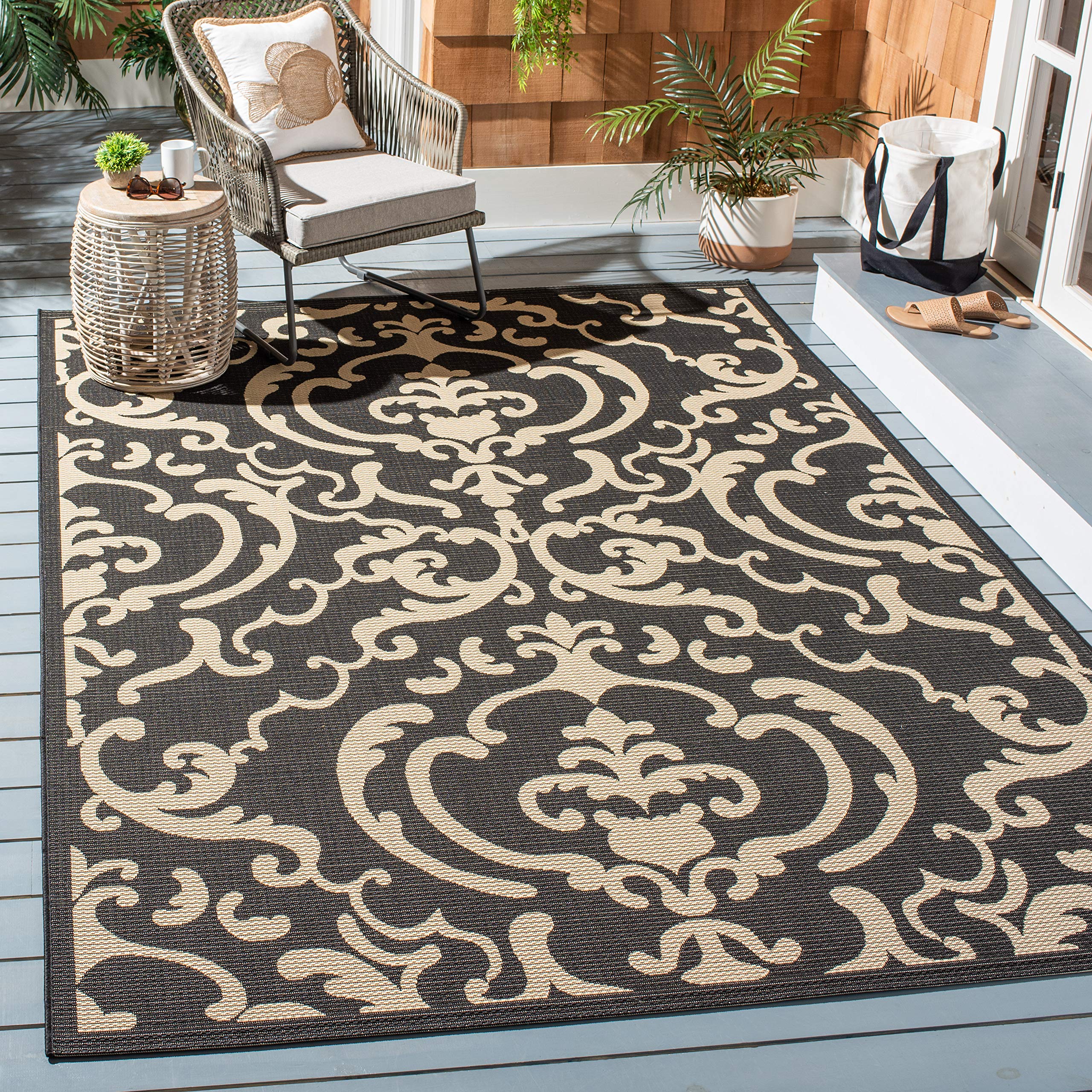 SAFAVIEH Courtyard Collection Indoor/Outdoor Area Rug 8' x 10'