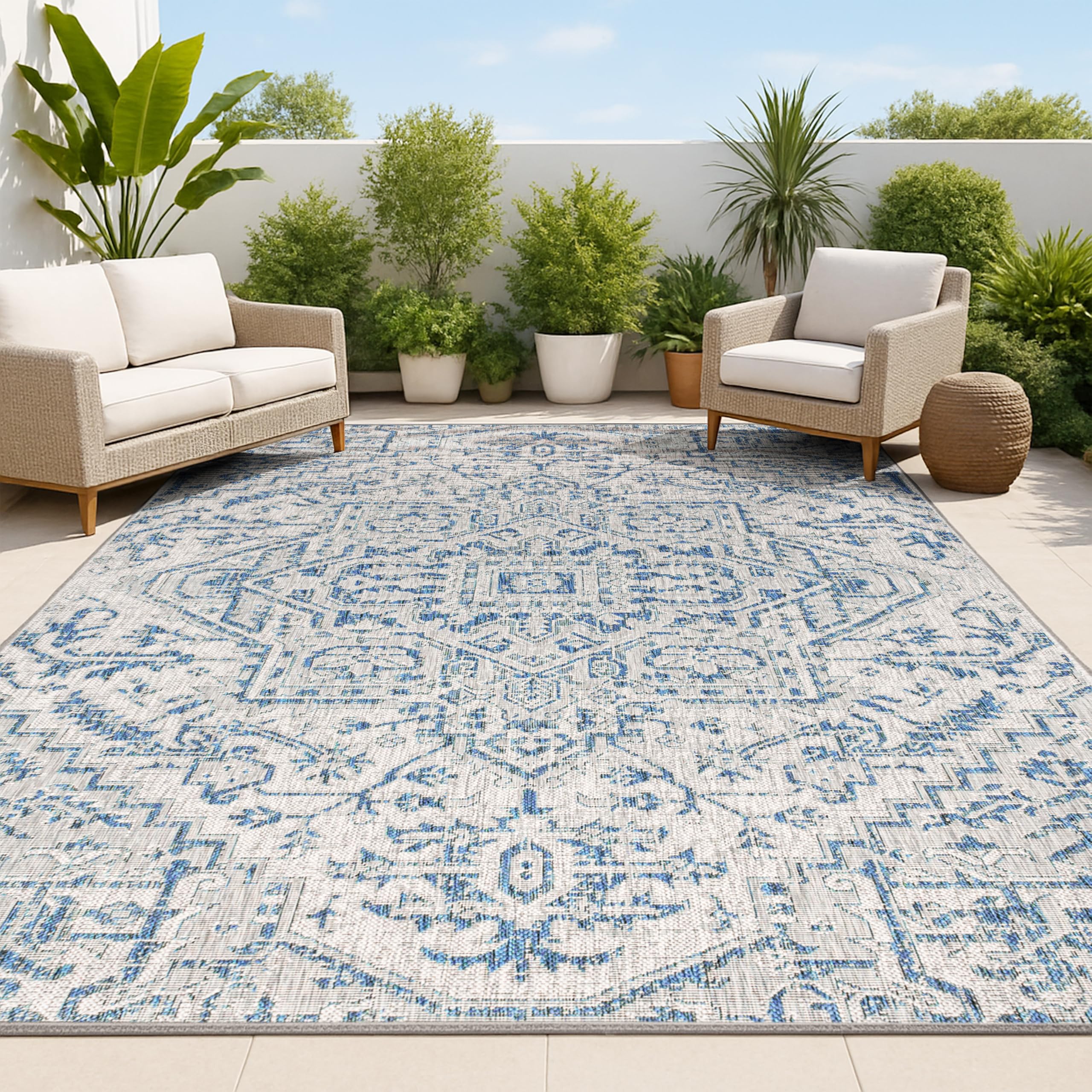 Safavieh Courtyard Collection Indoor/Outdoor Rug, 4x6