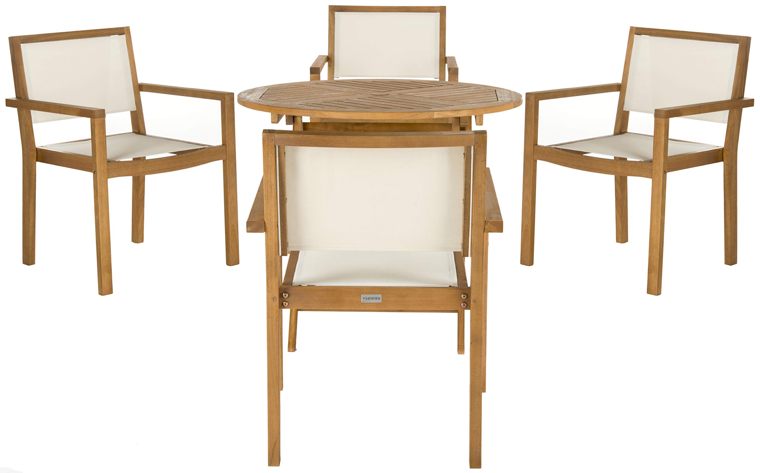 SAFAVIEH Outdoor Collection 5-Piece Farmhouse Dining Set