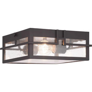 Sea Gull Lighting Rock Creek 2-Light Outdoor Flush Mount in Antique Bronze