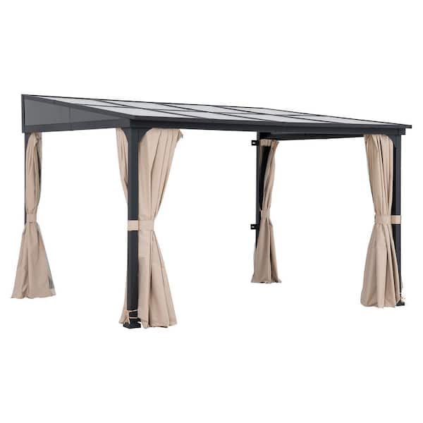 Sojag Messina 10x12 ft Aluminum Pergola with Polycarbonate Roof