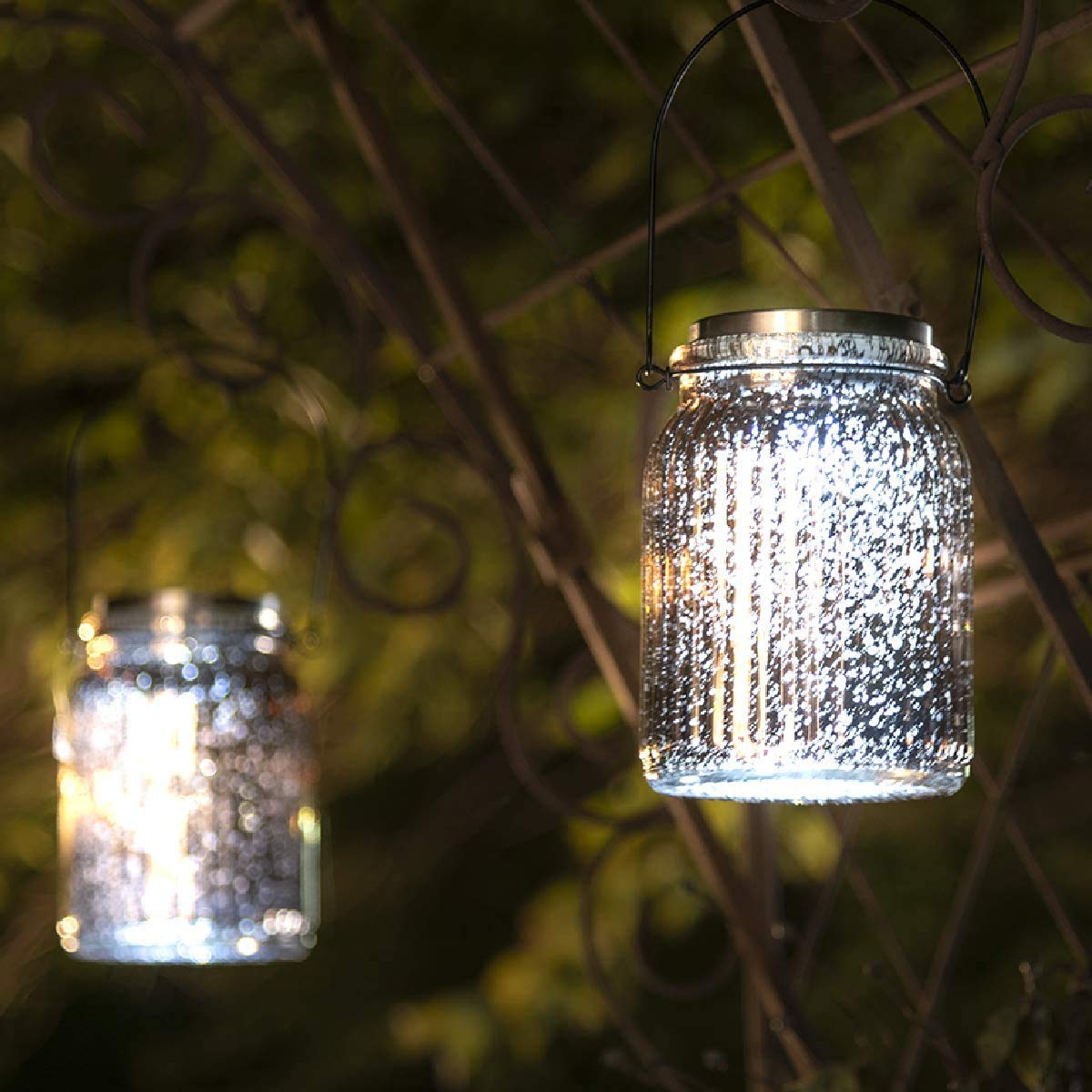 SOLPEX Solar Hanging Lanterns Outdoor, Set of 2