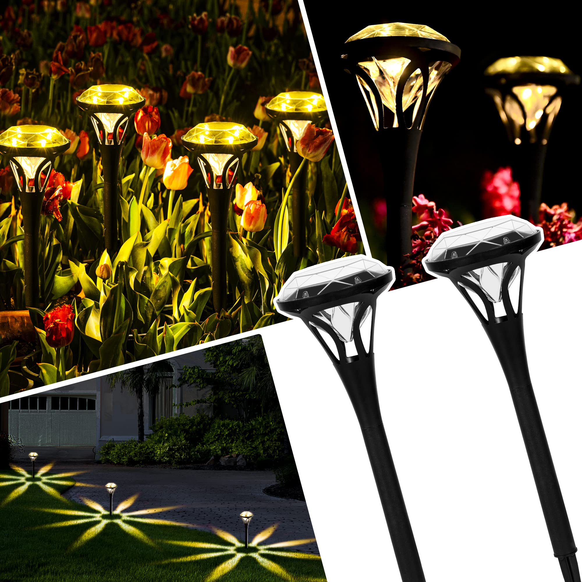 Solpex Solar Pathway Lights Outdoor (10-Pack)