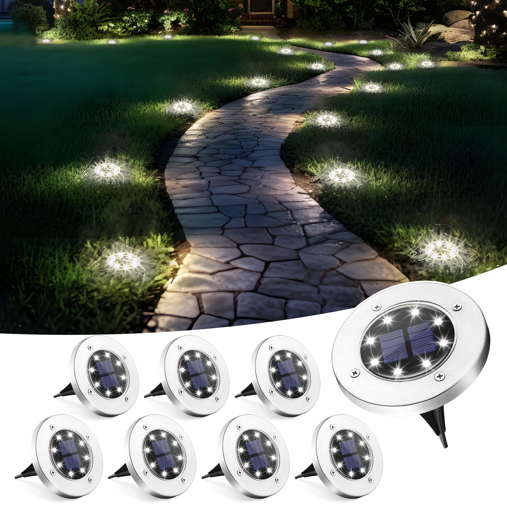 Solpex Solar Spotlights Outdoor (8-Pack)