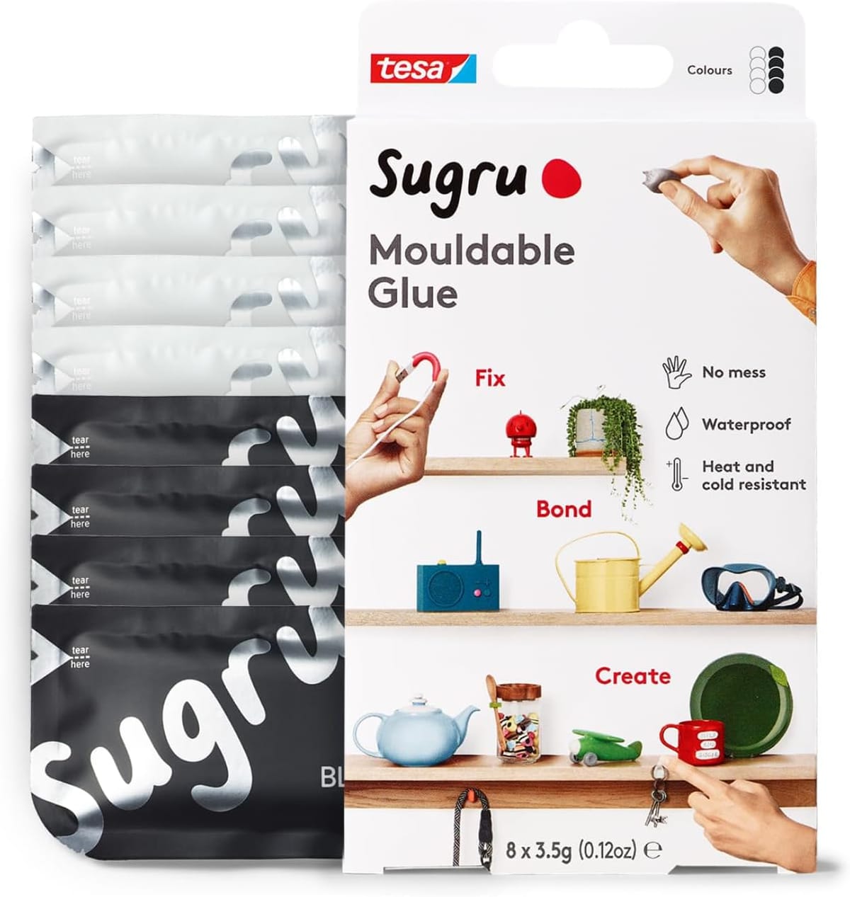 Sugru Moldable Glue Multi-Use 8-Pack
