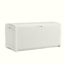 Suncast 99 Gallon Resin Wicker Deck Box