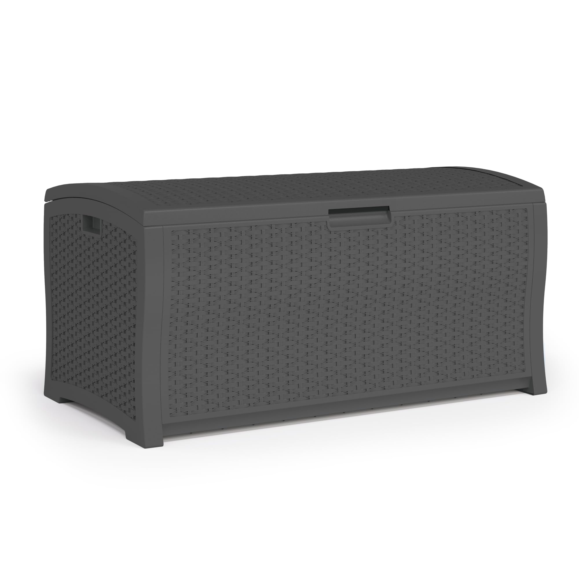 Suncast Outdoor Resin Wicker Storage Bench