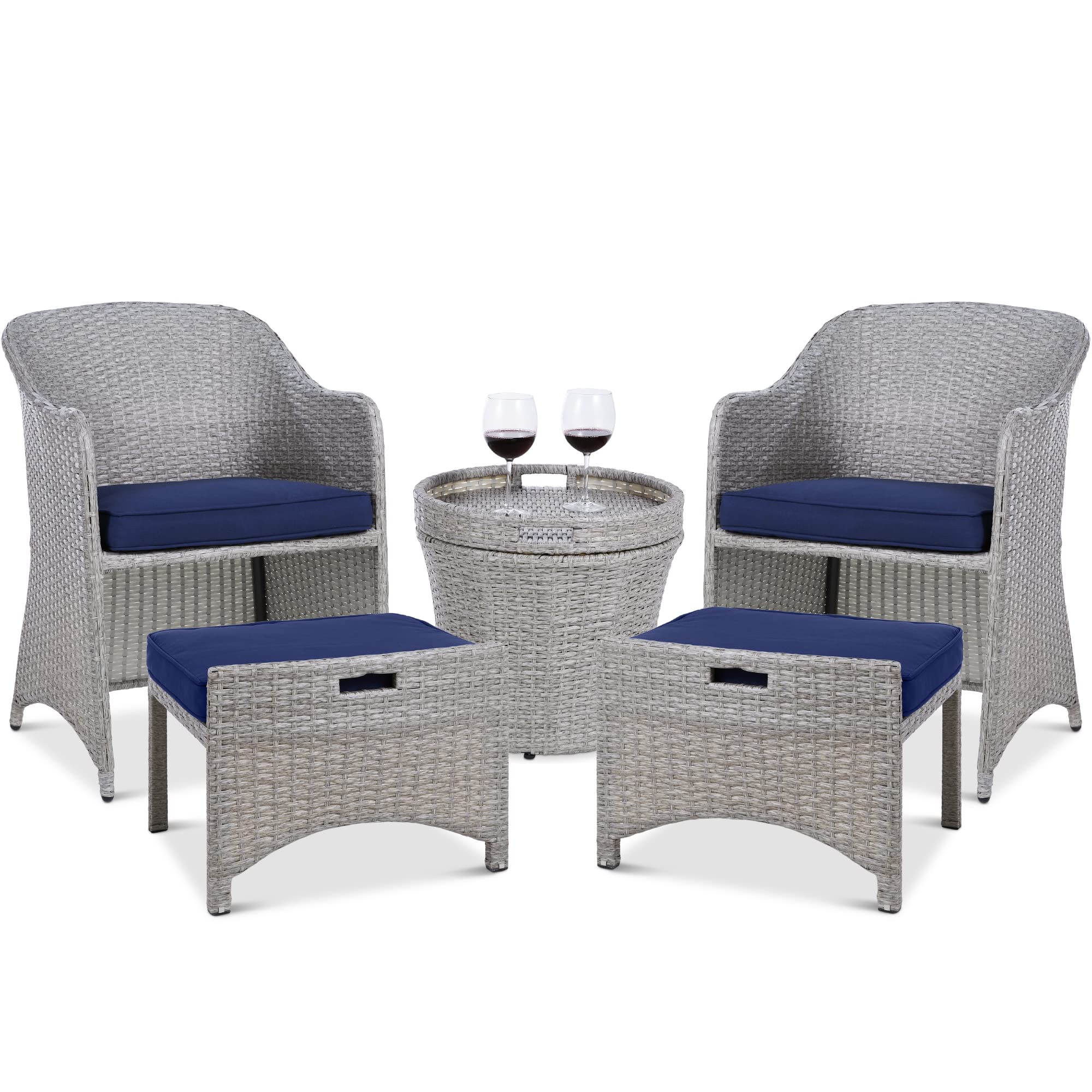 Suncrown Outdoor 9-Piece All-Weather Wicker Patio Dining Set