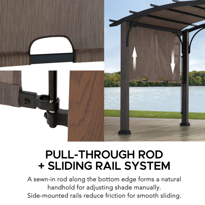 Sunjoy Outdoor Steel Pergola with Canopy