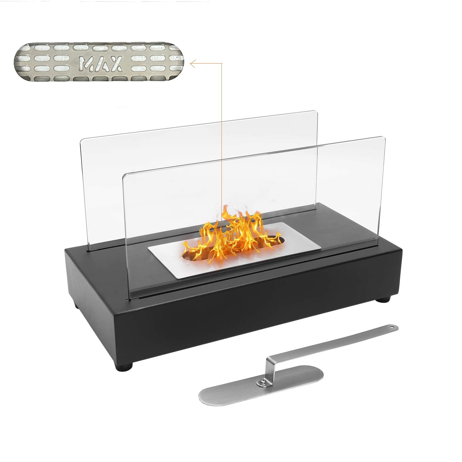 Sunnydaze 23-Inch Geometric Steel Bio Ethanol Outdoor Fire Bowl