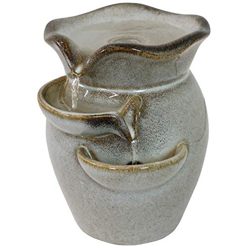 Sunnydaze 3-Tier Cascading Tabletop Water Fountain