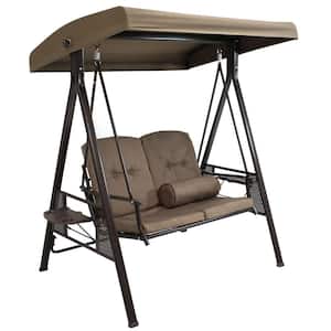 Sunnydaze Decor 3-Person 5-Foot Wooden Outdoor Porch Swing
