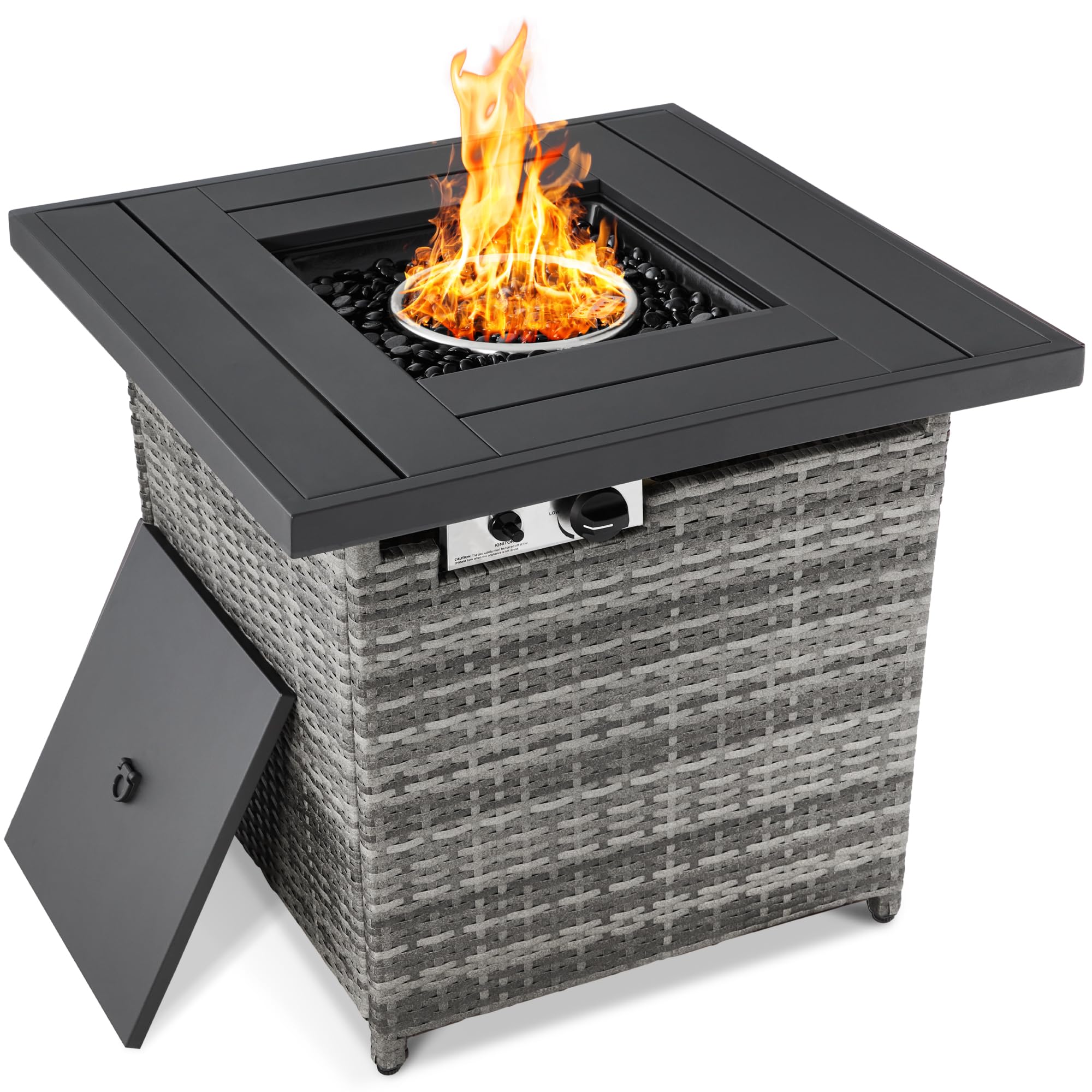 Sunnydaze Decor 42-Inch Propane Fire Pit Table with Lid