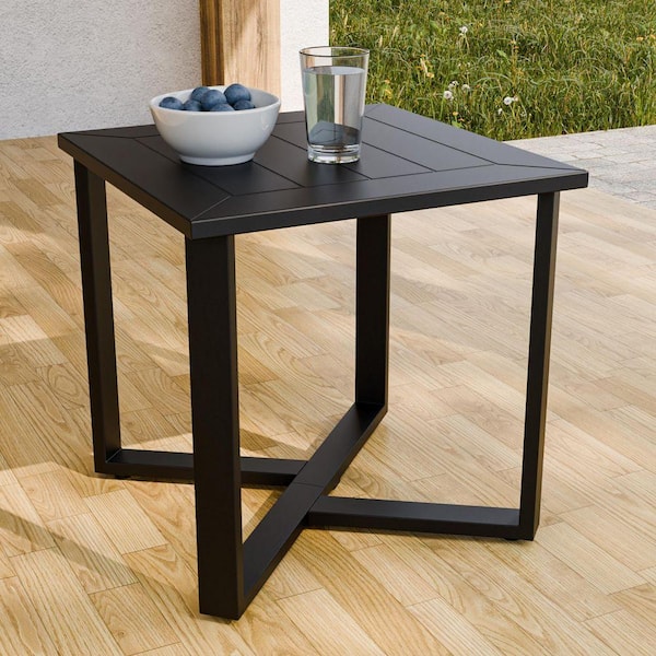 Sunnydaze Decor Industrial Style Outdoor Patio Side Table Steel