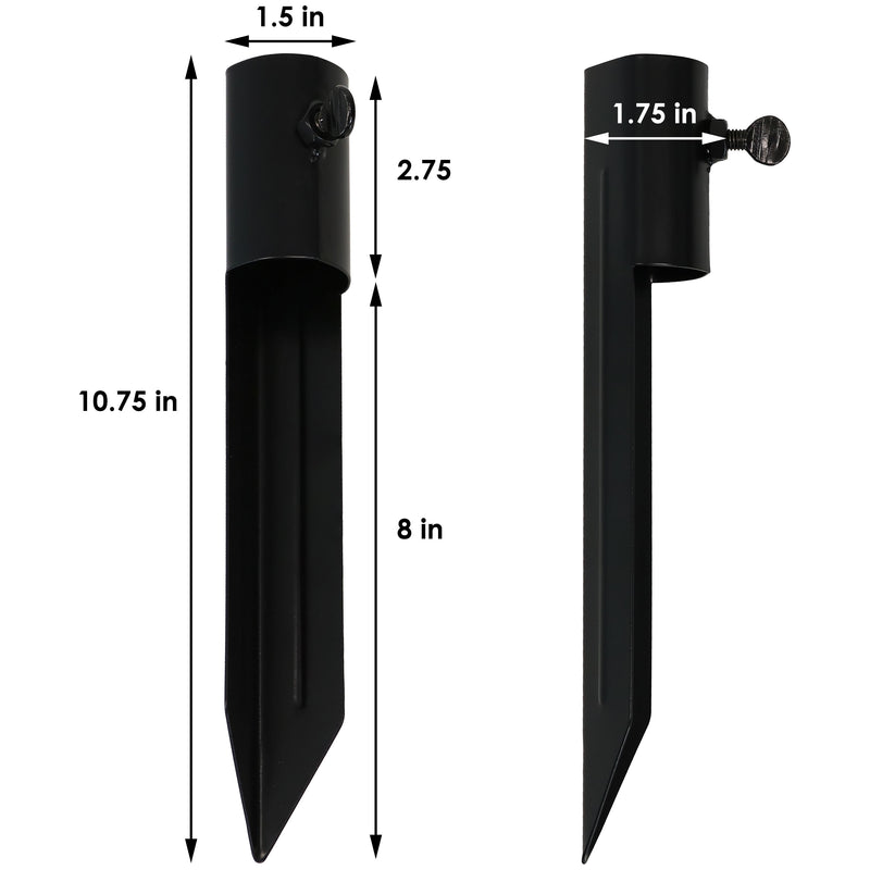Sunnydaze Heavy-Duty Galvanized Steel Garden Torch, 55-Inch, Set of 2