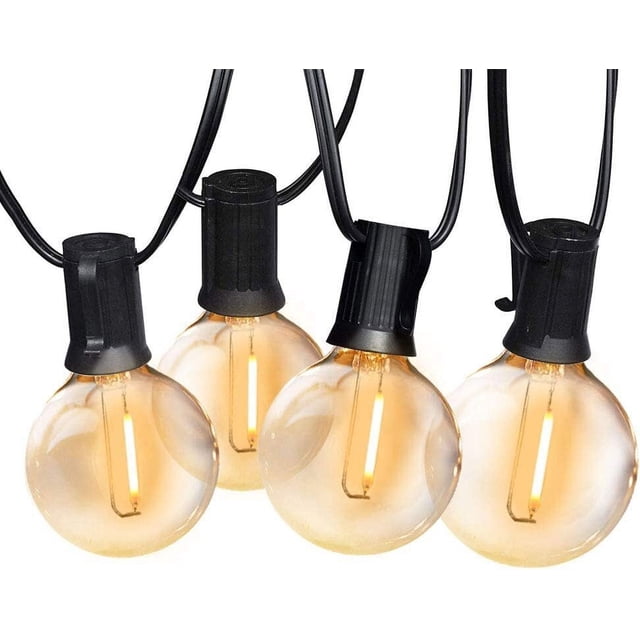 Sunthin 48ft Outdoor String Lights G40 Globe Bulbs