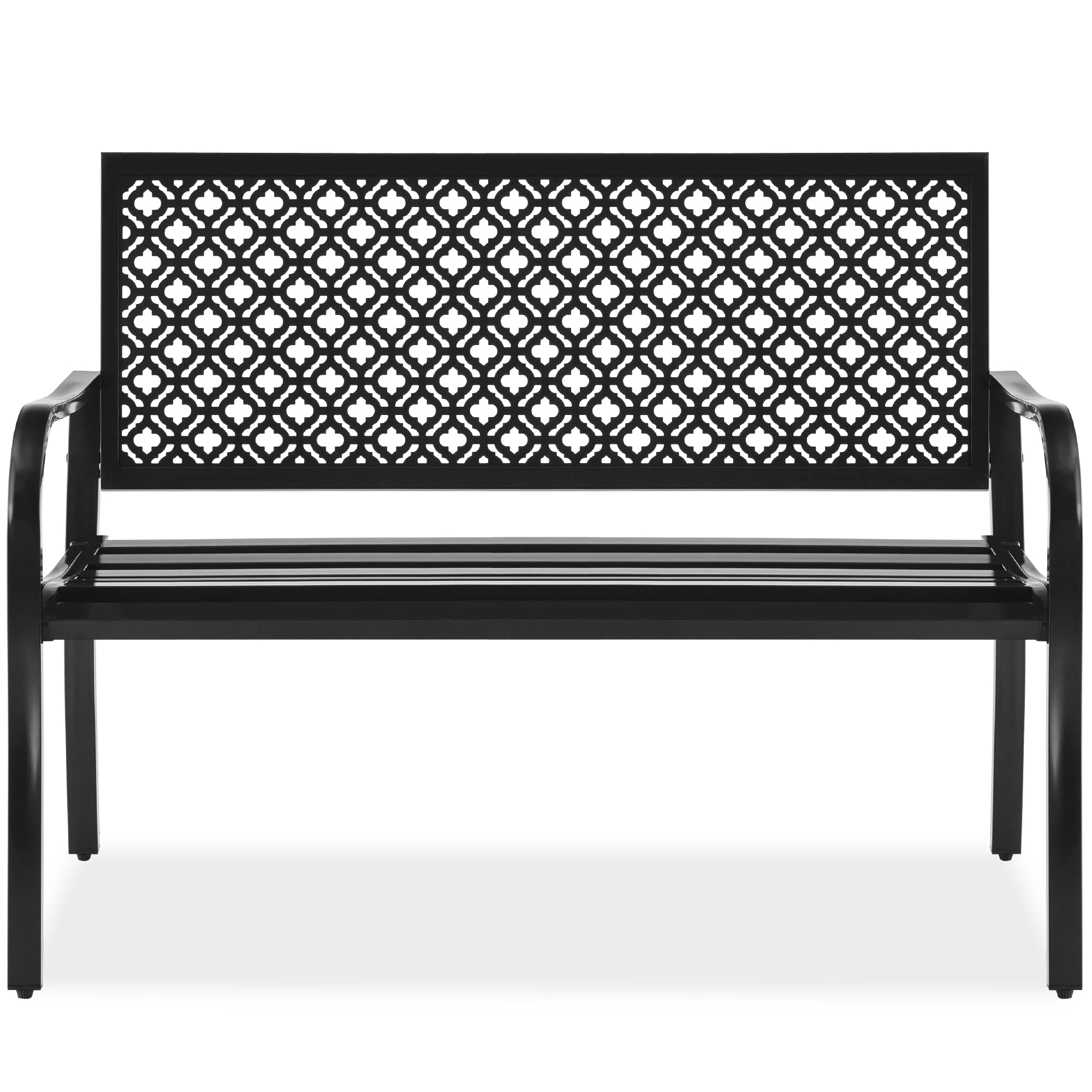 Tangkula 3-Seater Outdoor Metal Garden Bench