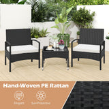 Tangkula 7-Piece Patio Sectional Furniture Set with Cushions